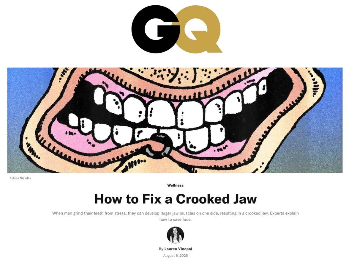 Dr. Pinto Featured as Expert in GQ Magazine Deering Dental in Palmetto Bay, near Pinecrest Screenshot of GQ article How to Fix a Crooked Jaw featuring Dr. Yenile Pinto