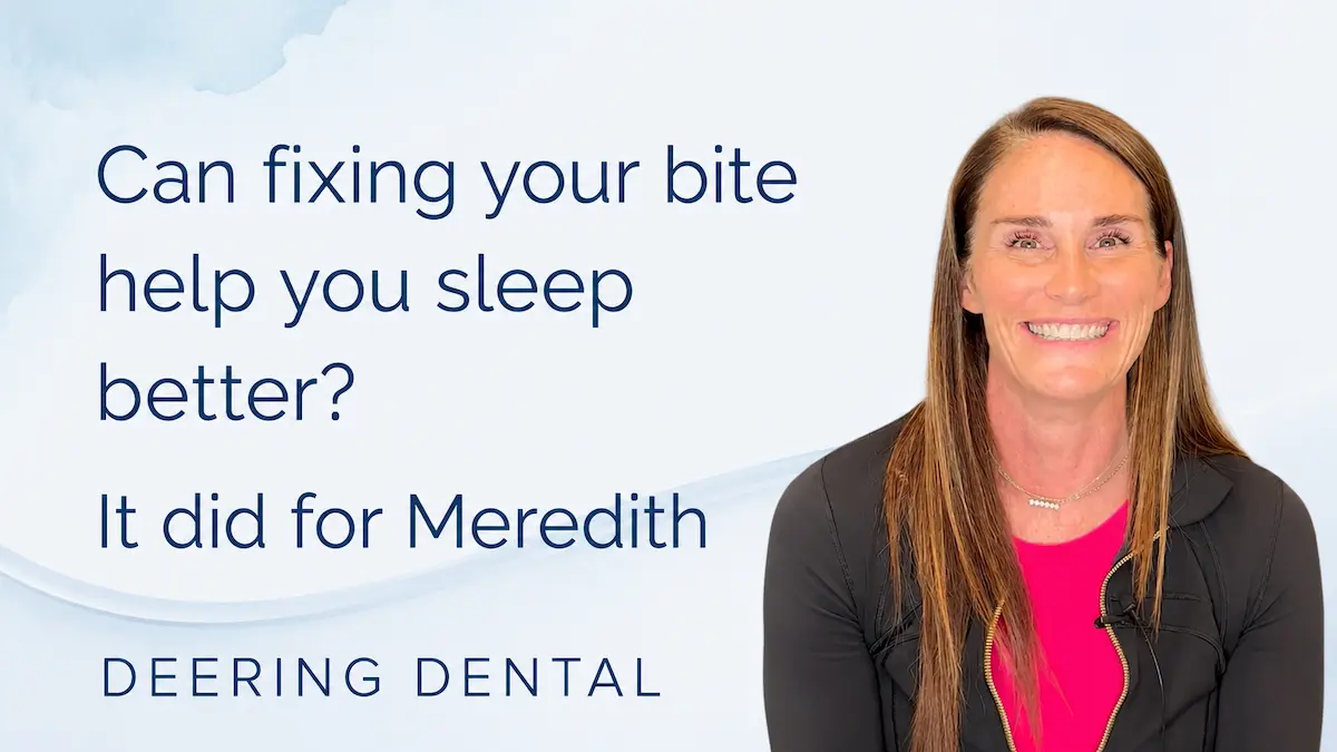 Deering Dental patient Meredith, featured in a whole-body dentistry guest story on how fixing her bite improved her sleep